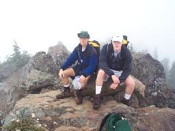 Rob and Steve at the summit.  Yes, they have identical backpacks.