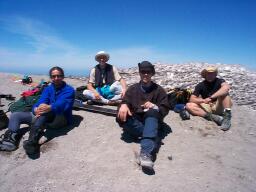 The four of us (JohnW, Dylan, myself and JohnG) at the summit.