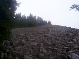 Close to 4000 feet is a big boulder field.